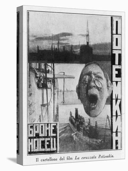 Advertising Poster for Sergei Eisensteins 1925 Film Battleship Potemkin-null-Stretched Canvas