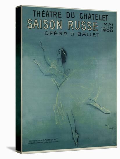 Advertising Poster for the Ballet Dancer Anna Pavlova in the Ballet Les Sylphides, 1909-Valentin Alexandrovich Serov-Premier Image Canvas