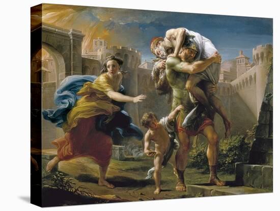 Aeneas and His Family Fleeing Troy-Pompeo Batoni-Stretched Canvas