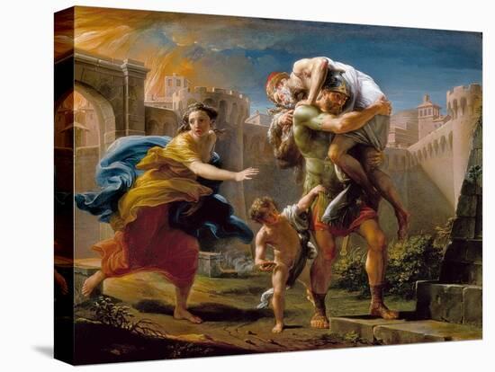 Aeneas and his family running away from the city of Troy-Pompeo Girolamo Batoni-Premier Image Canvas