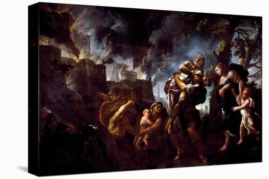 Aeneas Fleeing Troy, 1675-1680 (Painting)-Luca Giordano-Premier Image Canvas