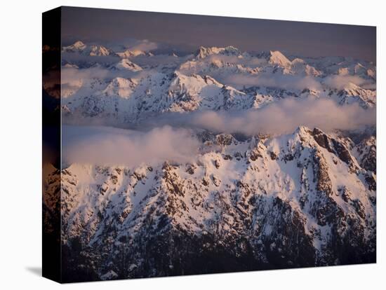 Aerial Landscape, Olympic Mountains, Olympic National Park, Washington State, USA-Colin Brynn-Premier Image Canvas