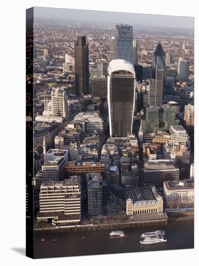 Aerial London Cityscape Dominated by Walkie Talkie Tower, London, England, United Kingdom, Europe-Charles Bowman-Premier Image Canvas