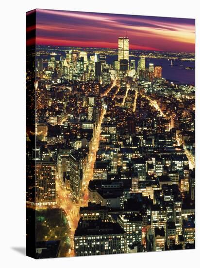 Aerial Night Shot of NYC-Rudi Von Briel-Premier Image Canvas