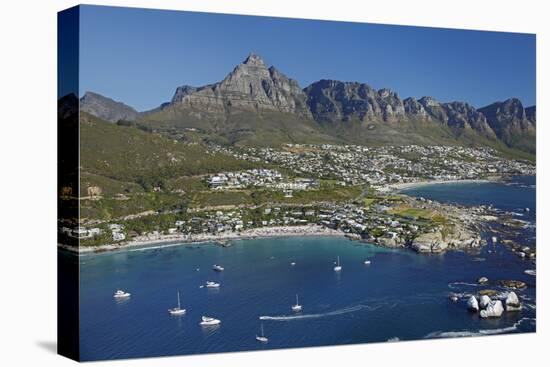 Aerial of Clifton Beach and Camps Bay, Cape Town, South Africa-David Wall-Premier Image Canvas