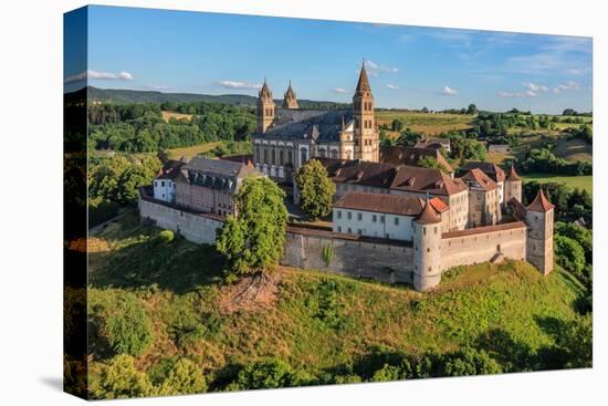 Aerial of Comburg Benedictine Monastery, Steinbach, Kocher Valley, Schwabisch Hall, Hohenlohe-Markus Lange-Premier Image Canvas