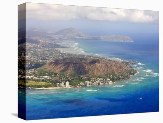 Aerial of Honolulu and Diamond Head, Oahu, Hawaii-Michael DeFreitas-Premier Image Canvas