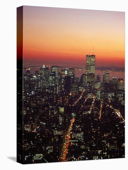 Aerial of Midtown NYC at Dusk, NY-Barry Winiker-Premier Image Canvas