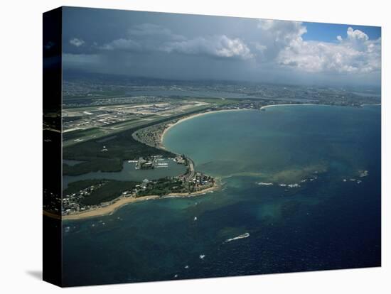 Aerial of the Island of Puerto Rico, West Indies, Central America-James Gritz-Premier Image Canvas