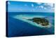 Aerial of the little island at the Avatoru Pass, Rangiroa atoll, Tuamotus, French Polynesia-Michael Runkel-Premier Image Canvas