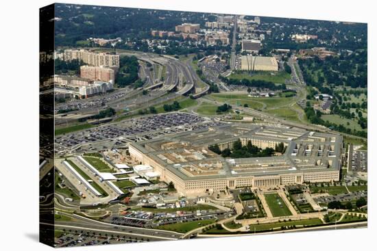 Aerial of the Pentagon, the Department of Defense Headquarters in Arlington, Virginia, near Washing-1photo-Premier Image Canvas