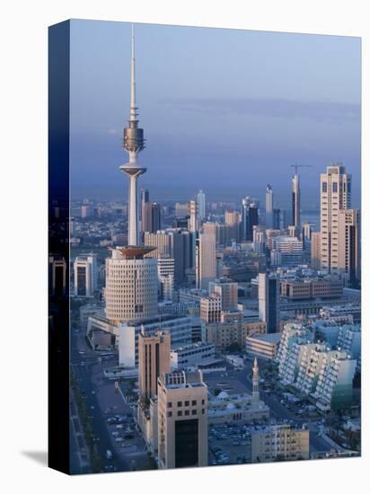 Aerial over Hilalli Street Towards Liberation Tower, Kuwait City, Kuwait-Walter Bibikow-Premier Image Canvas