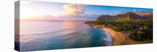 Aerial Panorama of the West Coast of Oahu, Area of Papaoneone Beach. Hawaii, USA-Dudarev Mikhail-Premier Image Canvas