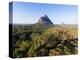 Aerial photograph of Mt Beerwah & Mt Coonowrin, Glasshouse Mountains, Australia-Mark A Johnson-Premier Image Canvas