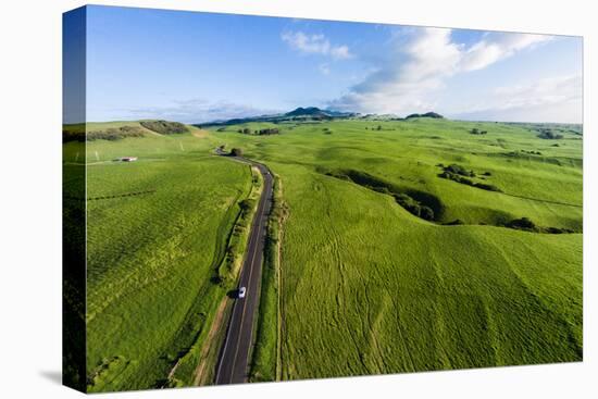 Aerial photograph of pasture land near Waimea, Big Island, Hawaii-Mark A Johnson-Premier Image Canvas