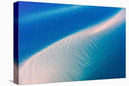 Aerial photograph of sand bars off of Fraser Island, Hervey Bay, Australia-Mark A Johnson-Premier Image Canvas