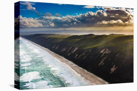 Aerial photograph of the beach & shoreline of Noosa North Shore, Great Sandy National Park-Mark A Johnson-Premier Image Canvas