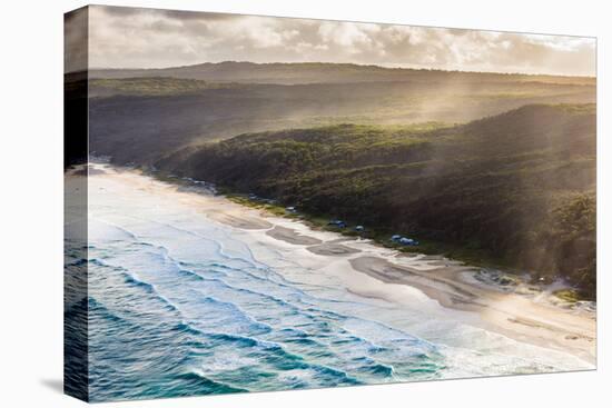 Aerial photograph of the beach & shoreline of Noosa North Shore, Great Sandy National Park-Mark A Johnson-Premier Image Canvas