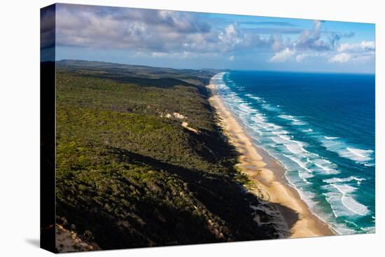 Aerial photograph of the beach & shoreline of Noosa North Shore, Great Sandy National Park-Mark A Johnson-Premier Image Canvas
