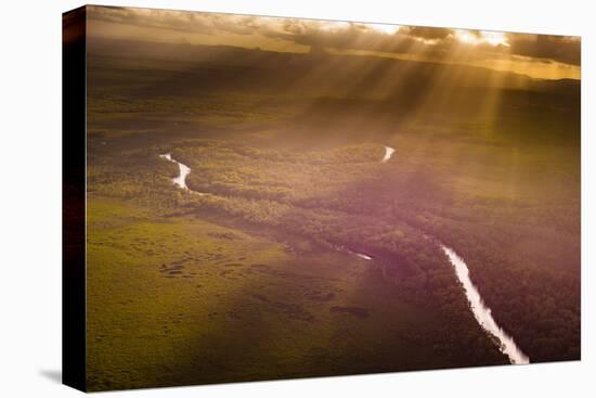 Aerial photograph of the Noosa River, Great Sandy National Park, Australia-Mark A Johnson-Premier Image Canvas