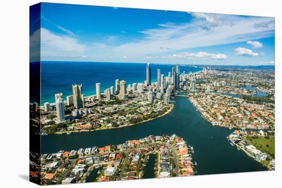 Aerial photograph of the Surfers Paradise skyline, Gold Coast, Queensland, Australia-Mark A Johnson-Premier Image Canvas
