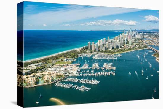 Aerial photograph of the Surfers Paradise skyline, Gold Coast, Queensland, Australia-Mark A Johnson-Premier Image Canvas