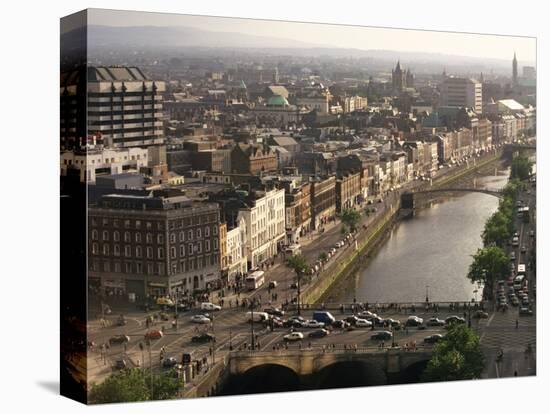 Aerial View Along the River Liffey, Dublin, Eire (Republic of Ireland)-Tim Hall-Premier Image Canvas