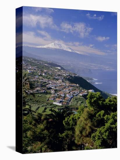 Aerial View Including Mount Teide and Atlantic Coast, Tenerife, Canary Islands, Atlantic, Spain-John Miller-Premier Image Canvas