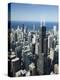 Aerial View of a City, Lake Michigan, Chicago, Cook County, Illinois, USA-null-Premier Image Canvas