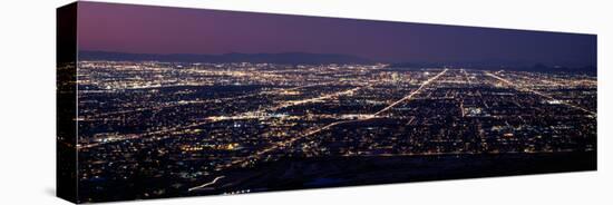 Aerial View of a City Lit Up at Night, Phoenix, Maricopa County, Arizona, Usa-null-Premier Image Canvas