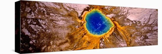 Aerial View of a Hot Spring, Grand Prismatic Spring, Yellowstone National Park, Wyoming, USA-null-Premier Image Canvas