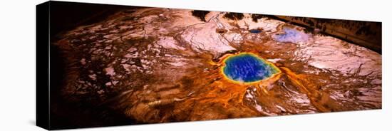 Aerial View of a Hot Spring, Grand Prismatic Spring, Yellowstone National Park, Wyoming, USA-null-Premier Image Canvas