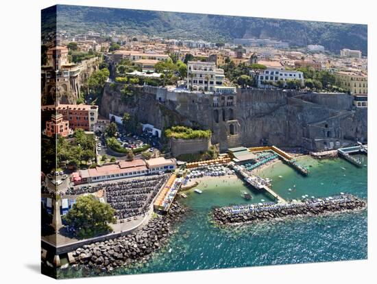 Aerial View of a Town, Sorrento, Marina Piccola, Naples, Campania, Italy-null-Premier Image Canvas