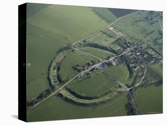 Aerial View of Avebury, Unesco World Heritage Site, Wiltshire, England, United Kingdom-Adam Woolfitt-Premier Image Canvas