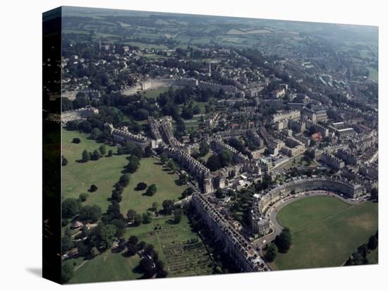 Aerial View of Bath, Including the Royal Crescent, Avon (Somerset), England, United Kingdom-Adam Woolfitt-Premier Image Canvas
