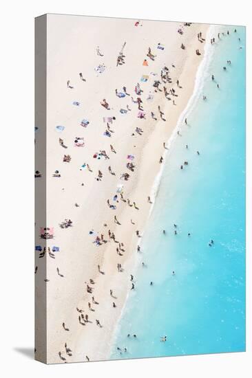 Aerial view of beach in summer with people. Zakynthos, Greek Islands, Greece-Matteo Colombo-Premier Image Canvas