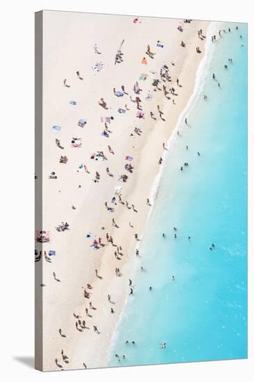 Aerial view of beach in summer with people. Zakynthos, Greek Islands, Greece-Matteo Colombo-Premier Image Canvas