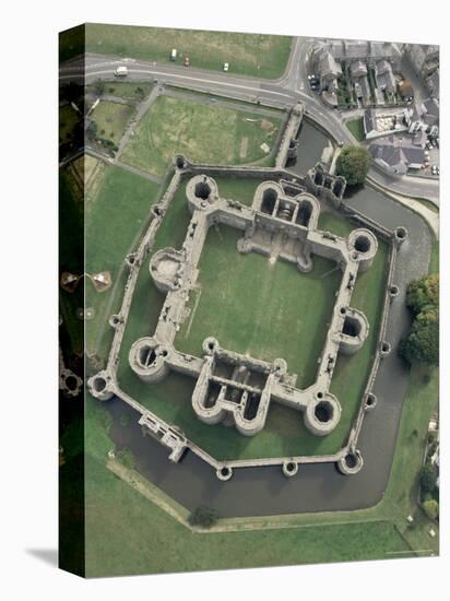 Aerial View of Beaumaris Castle, Unesco World Heritage Site, Gwynedd, Wales, United Kingdom-Adam Woolfitt-Premier Image Canvas