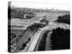 Aerial View of Brandenberg Gate, Where the Berlin Wall Forms a Loop-null-Stretched Canvas