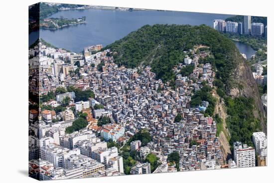 Aerial View of Cantagalo (Pavao-Pavaozinho) Favela and Ipanema Suburb, Rio De Janeiro, Brazil-Alex Robinson-Premier Image Canvas