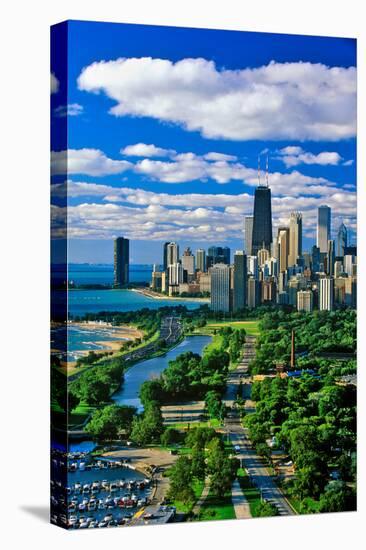 Aerial View of Chicago, Illinois-null-Premier Image Canvas