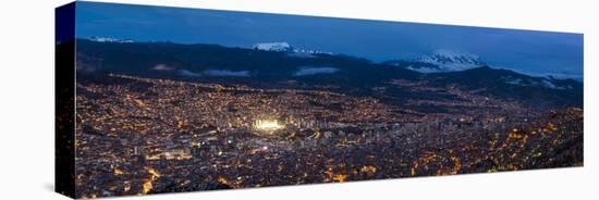 Aerial View of City at Night, El Alto, La Paz, Bolivia-null-Premier Image Canvas