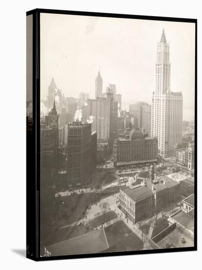 Aerial View of City Hall Park, City Hall and the Post Office-Byron Company-Premier Image Canvas