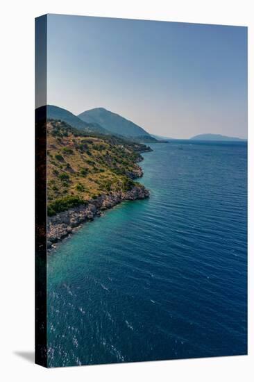 Aerial view of coastline near Zola, Kefalonia, Ionian Islands, Greek Islands, Greece, Europe-Frank Fell-Premier Image Canvas