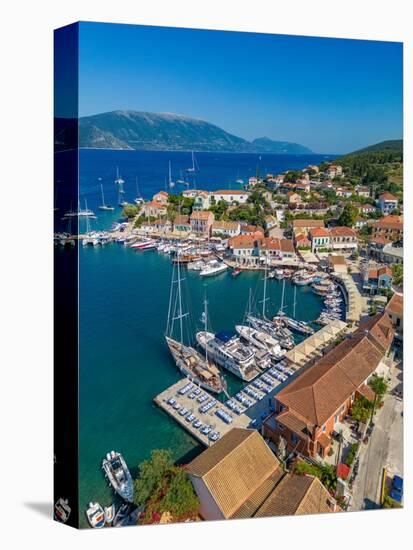 Aerial view of coastline near Zola, Kefalonia, Ionian Islands, Greek Islands, Greece, Europe-Frank Fell-Premier Image Canvas