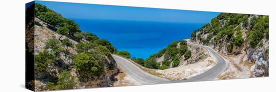 Aerial view of coastline near Zola, Kefalonia, Ionian Islands, Greek Islands, Greece, Europe-Frank Fell-Premier Image Canvas