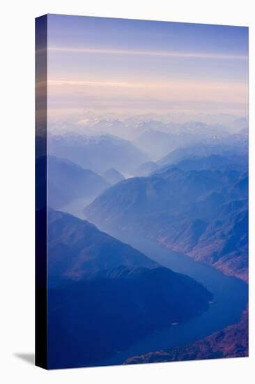 Aerial View of Columbia River Valley, Mountains, USA-Keren Su-Premier Image Canvas