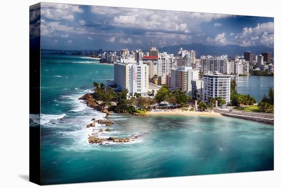 Aerial View Of Condado Shoreline-George Oze-Premier Image Canvas