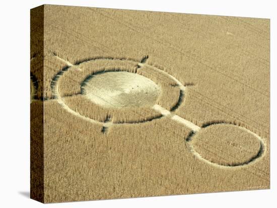 Aerial View of Crop Circles in a Wheat Field, Wiltshire, England, United Kingdom-Adam Woolfitt-Premier Image Canvas