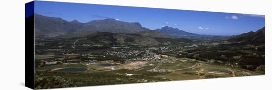 Aerial View of Franschhoek Valley, Simonsberg, Western Cape Province, South Africa-null-Premier Image Canvas